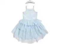 BIG W Disney Princess Blue Princess Tulle Dress with Tiara Sizes 2-8 offer