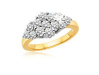 Grahams Jewellers 18ct Yellow Gold 'Starlight' Ring with 1 Carat of Diamonds offer