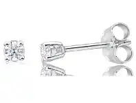 Grahams Jewellers 9ct White Gold Diamond Stud "Arabella" Earrings offer