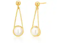 Grahams Jewellers 9ct Freshwater Pearl Drop Earrings offer