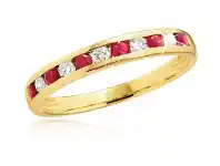 Grahams Jewellers 18ct Yellow Gold Natural Ruby and Diamond Ring offer