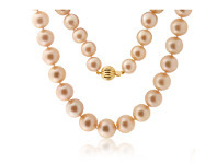Grahams Jewellers Golden South Sea 9-12mm Graduated Pearl 45cm Strand with 9ct Gold Clasp offer