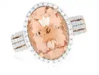Grahams Jewellers 5.20ct Morganite & Diamond Ring in 18ct Rose Gold offer