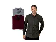 Harris Scarfe Bronson Casual Men’s Eastwood Marle Brushed Cotton Shirt offer