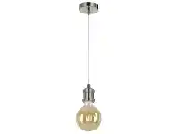 LivingStyles Brit Metal Pendant Cord Set, Titanium / Clear offer