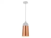 LivingStyles Foil Metal Pendant Light, Copper / White offer