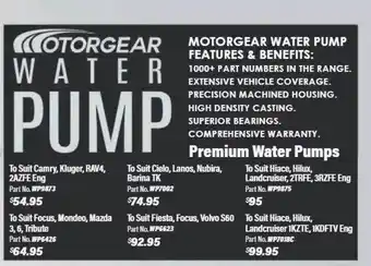 Motorgear water pump