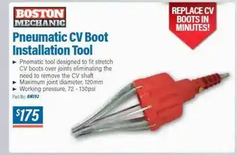 Burson Auto Parts Boston mechanic pneumatic cv boot installation tool offer