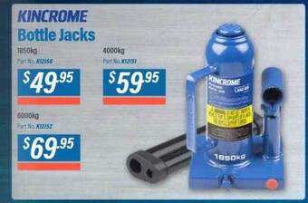 Burson Auto Parts Kincrome bottle jacks offer