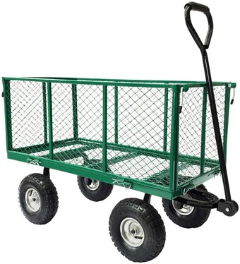 Steel mesh garden trolley