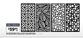 Stratco Screens black painted offer