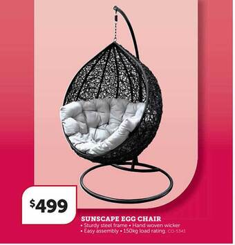 Stratco Sunscape egg chair offer