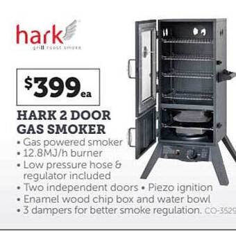 Stratco Hark 2 door gas smoker offer