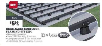 Deck jacks subfloor framing system