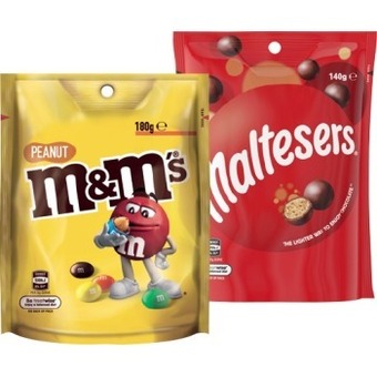 IGA Nestlé, allen’s, pods, m&m’s or maltesers share pack 110-180g selected varieties offer