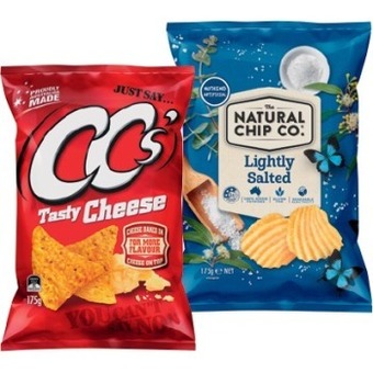 IGA Cc’s, french fries or the natural chip co. chips 110-175g selected varieties offer