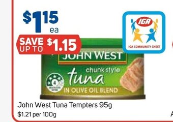 Foodland John West Tuna Tempters 95g offer