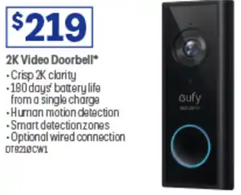 Officeworks 2K Video Doorbell offer