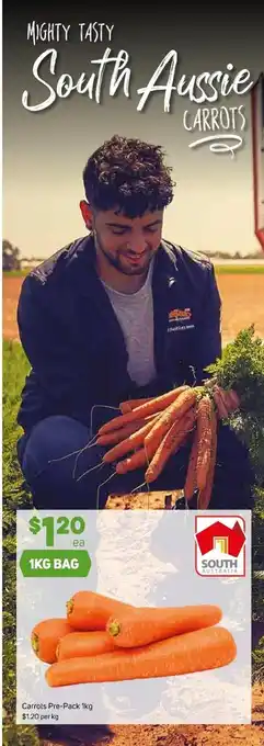 Foodland Carrots Pre-Pack 1kg offer