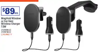 Officeworks MagHold Window or Car Vent Wireless Charger 7.5W offer