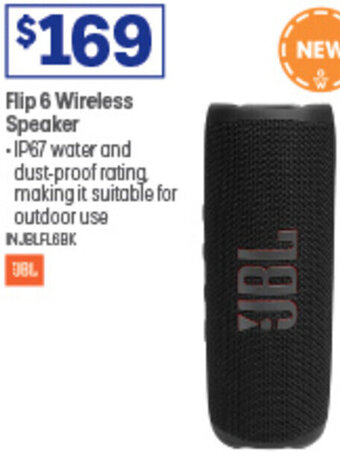 Officeworks Flip 6 Wireless Speaker offer