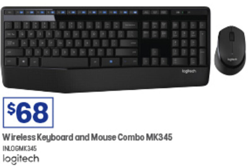 Wireless Keyboard And Mouse Combo MK3 offer at Officeworks