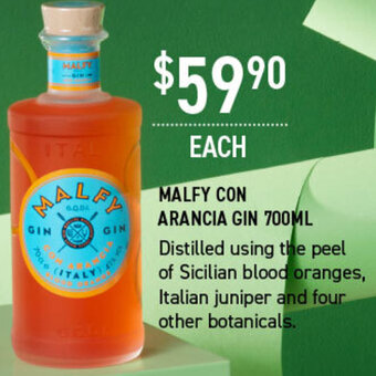 Dan Murphy's Malfy Con Arancia Gin 700ml offer