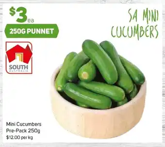 Foodland Mini Cucumbers Pre-Pack 250g offer