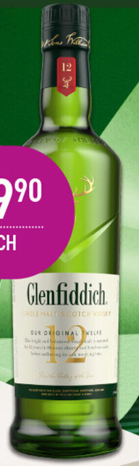 Glenfiddich 12 Year Old Single Malt Scotch Whisky 700ml