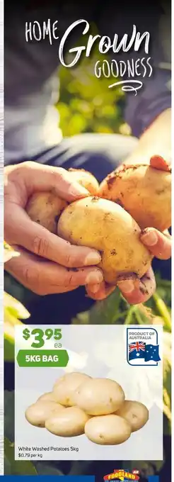 Foodland White Washed Potatoes 5kg offer