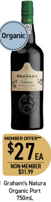 Dan Murphy's Graham's Natura Organic Port 750ml offer