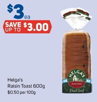 Helga's Raisin Toast 600g