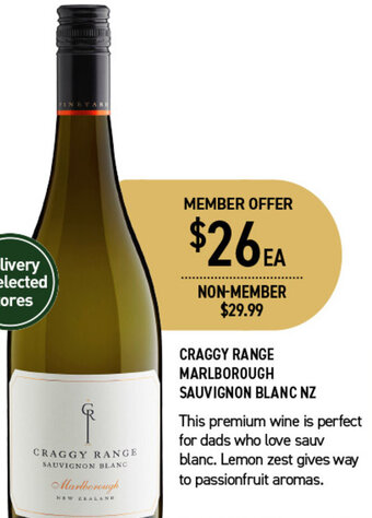 Dan Murphy's Craggy Range Marlborough Sauvignon Blanc NZ offer