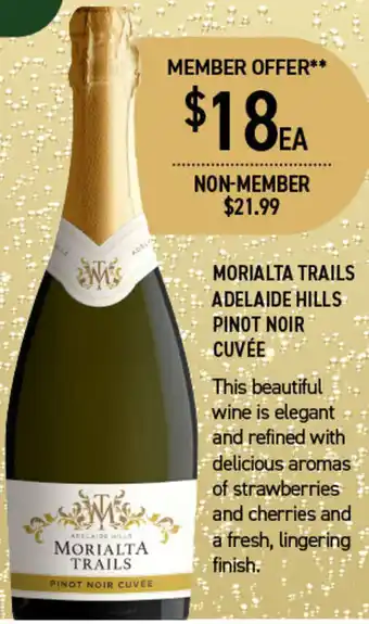 Dan Murphy's Morialta Trails Adelaide Hills Pinot Noir Cuvée offer