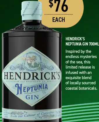 Hendrick's Neptunia Gin 700ml