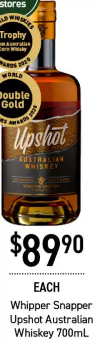 Whipper Snapper Upshot Australian Whiskey 700ml