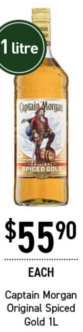 Dan Murphy's Captain Morgan Original Spiced Gold 1L offer