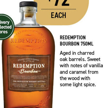 Dan Murphy's Redemption Bourbon 750ml offer