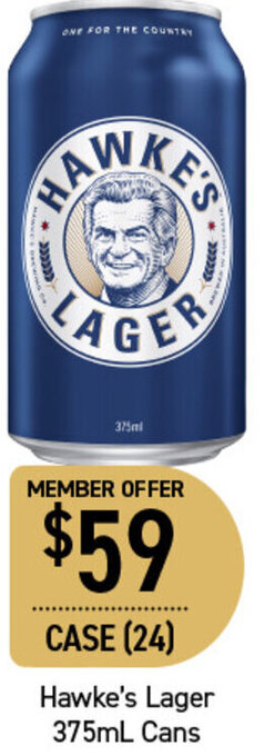 Hawke's Lager 375ml Cans