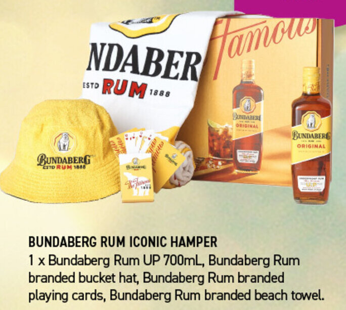 Bundaberg Rum Iconic Hamper 700ml offer at Dan Murphy's