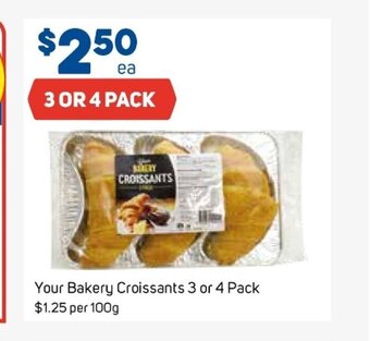 Foodland Your Bakery Croissants 3 or 4 Pack offer