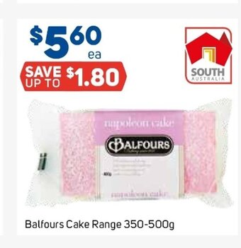 Foodland Balfours Cake Range 350-500g offer