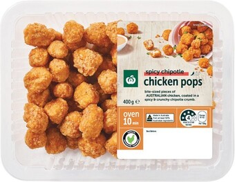 Woolworths Woolworths chicken pops varieties 400g with rspca approved chicken – from the meat dept offer