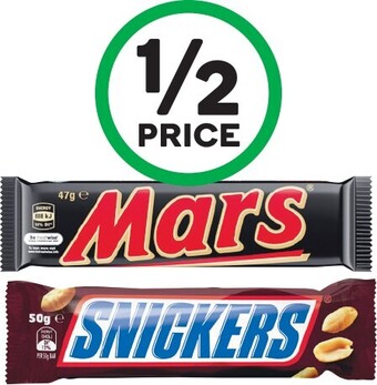 Woolworths Mars medium bars 40-56g offer