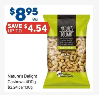 Foodland Nature's Delight Cashews 400g offer