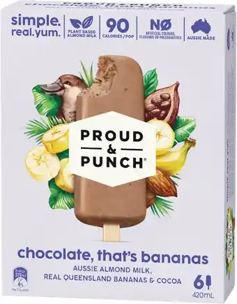 Woolworths Proud & punch sticks 550-620ml pk 6/8 – from the freezer offer