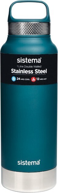 Woolworths Sistema stainless steel dual wall bottle 1 litre offer
