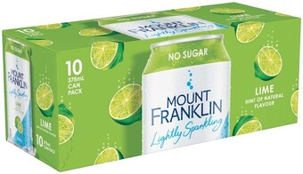 Woolworths Mount franklin lightly sparkling 10 x 375ml offer
