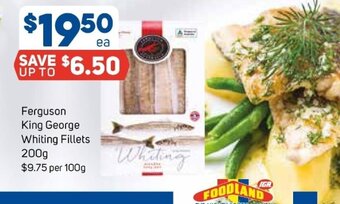 Foodland Ferguson King George Whiting Fillets 200g offer