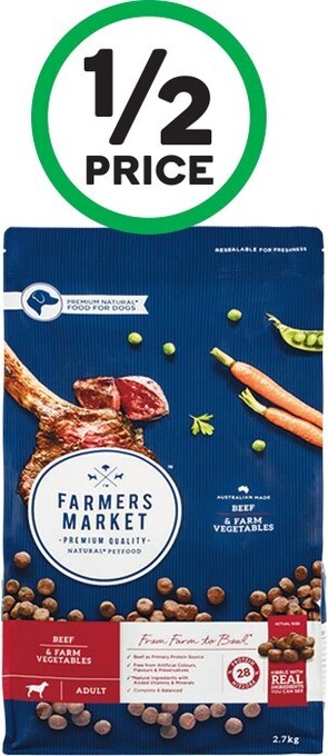 Woolworths Farmers market dry dog food 2.7 kg offer